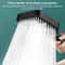 Adjustable Pressurized Square Large Panel Shower Head Portable High Pressure Shower Nozzle Black