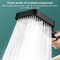 Adjustable Pressurized Square Large Panel Shower Head Portable High Pressure Shower Nozzle Black