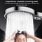 Pressurized Adjustable Round Panel Rainfall Shower Head Nozzle Silver