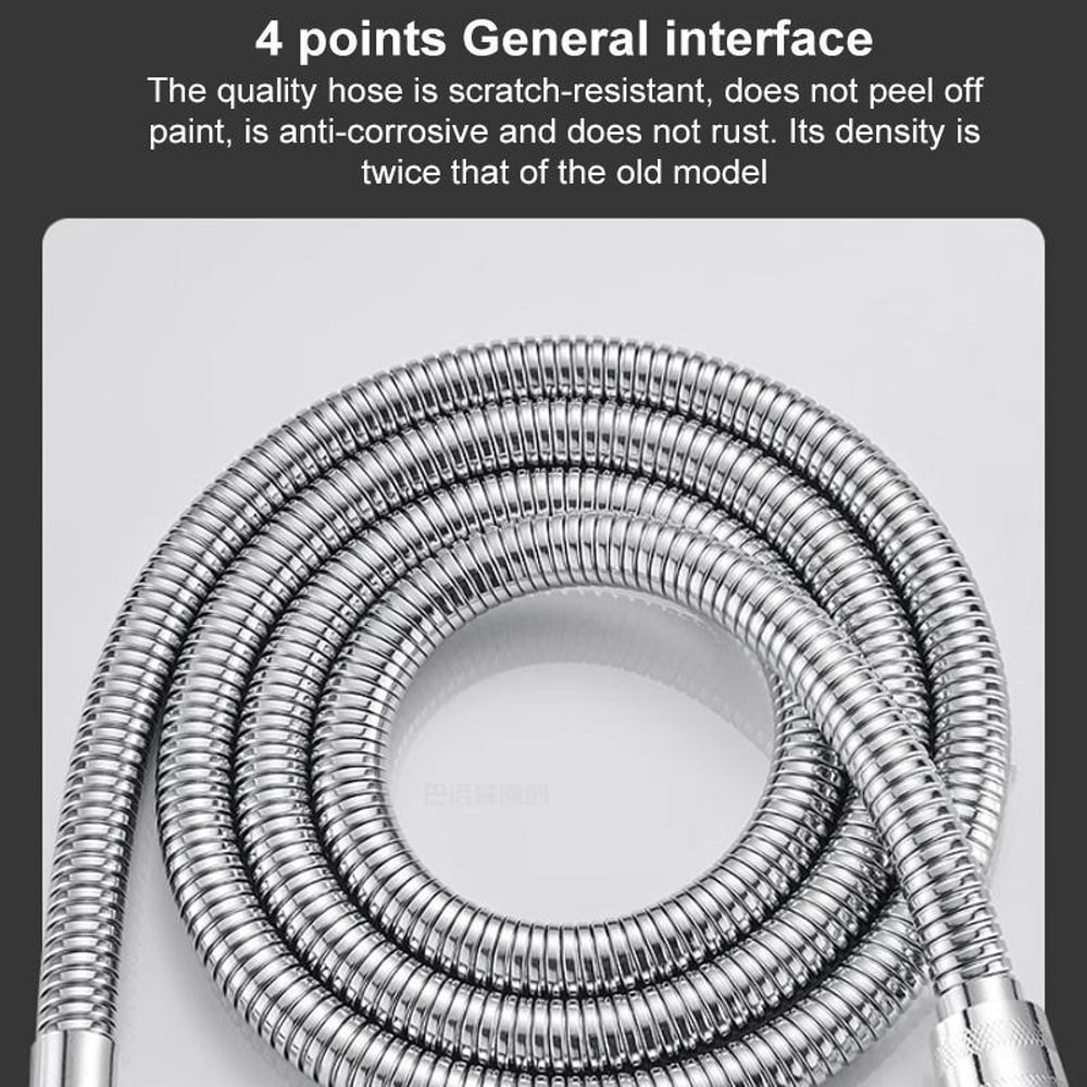 Pressurized Adjustable Round Panel Rainfall Shower Head Nozzle Silver