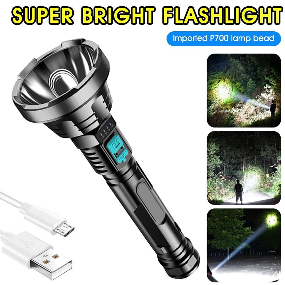 USB Rechargeable Super Bright LED Flashlight