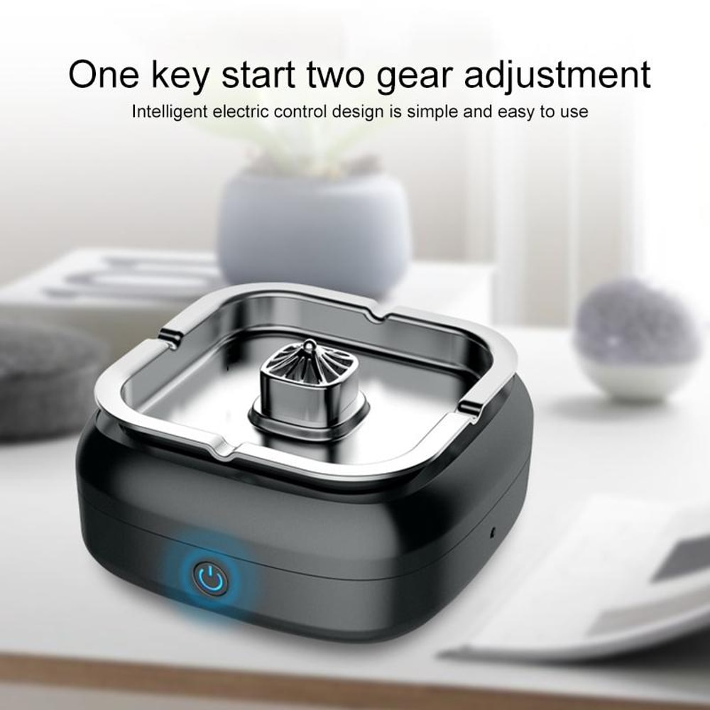 Portable Smoke Eliminator Ashtray Air Purifier with HEPA Filtration and Negative Ion Technology