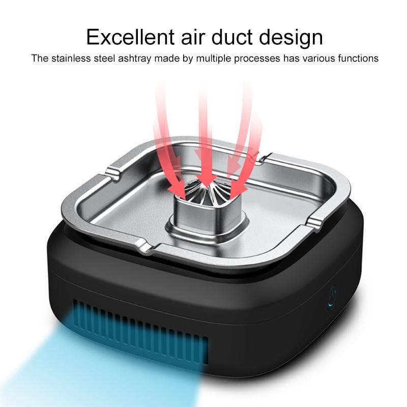 Portable Smoke Eliminator Ashtray Air Purifier with HEPA Filtration and Negative Ion Technology