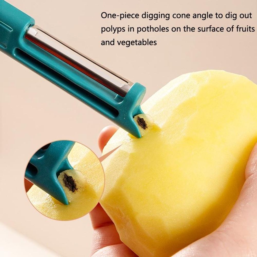 Multifunctional Fruit and Vegetable Cleaning Brush with Peeler and Produce Scrubbing Tool