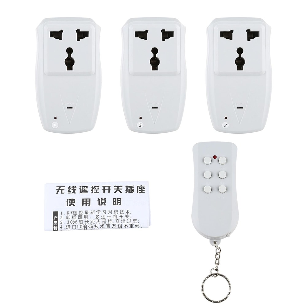 Indoor Wireless Smart Remote Control Power Switch CN Plug For Home Appliances 8
