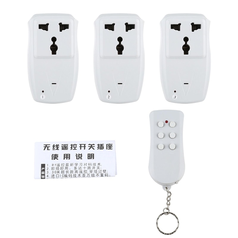 Indoor Wireless Smart Remote Control Power Switch CN Plug For Home Appliances 8