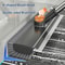 Scrub Brush with Long Handle, V-Shaped Grout Brush & Squeegee for Tile & Bathroom Cleaning