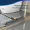 Scrub Brush with Long Handle, V-Shaped Grout Brush & Squeegee for Tile & Bathroom Cleaning