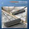 Scrub Brush with Long Handle, V-Shaped Grout Brush & Squeegee for Tile & Bathroom Cleaning