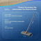 Scrub Brush with Long Handle, V-Shaped Grout Brush & Squeegee for Tile & Bathroom Cleaning