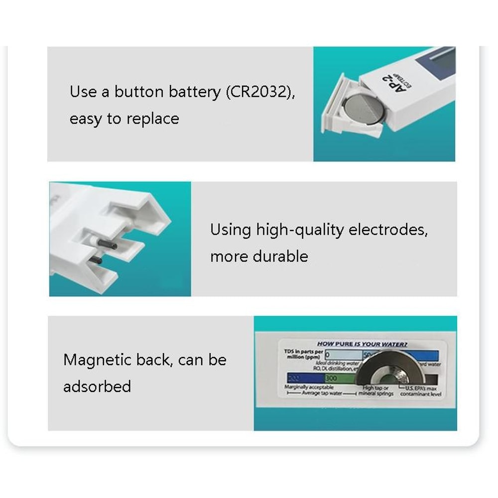 Conductivity Pen TDS Meter Digital Water Quality Tester EC Conductivity Pen
