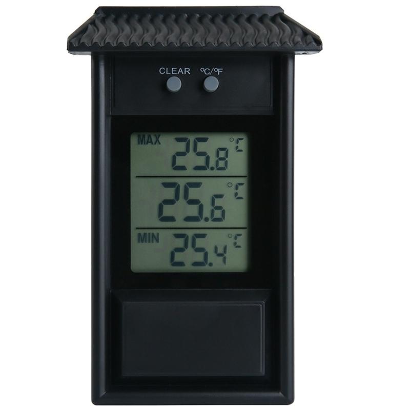 Eaves Shape Outdoor Waterproof Digital Thermometer for Garden & Refrigerator Temperature Monitoring