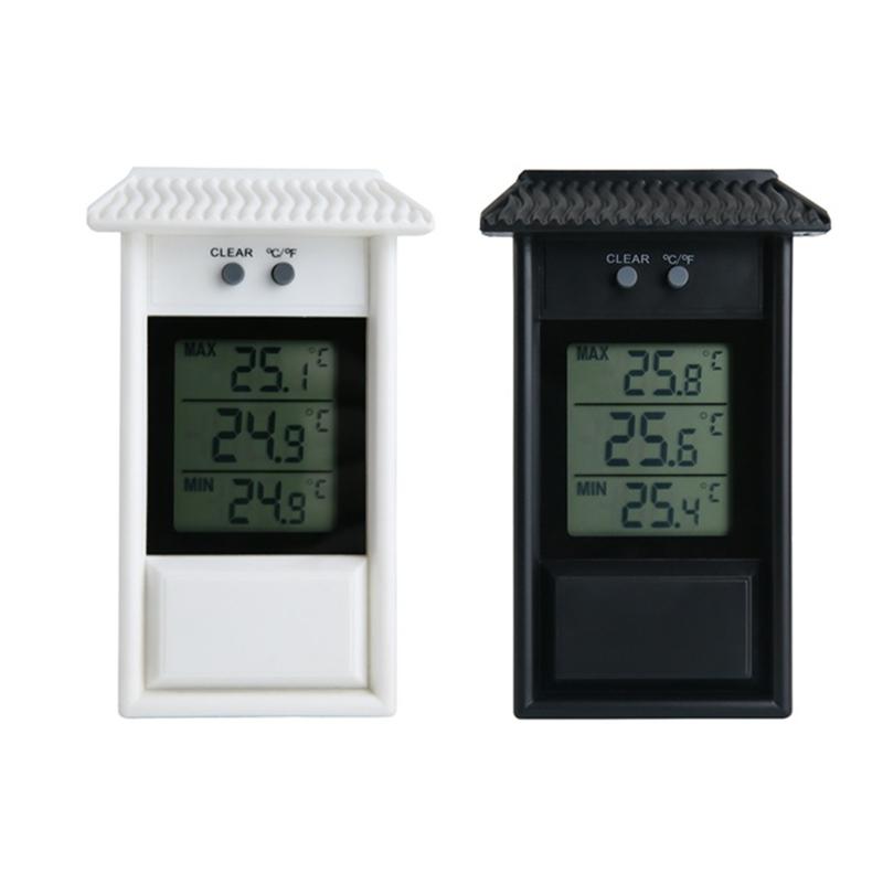 Eaves Shape Outdoor Waterproof Digital Thermometer for Garden & Refrigerator Temperature Monitoring