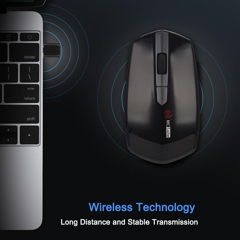 Wireless Mouse Adjustable Portable Button Optical Mouse