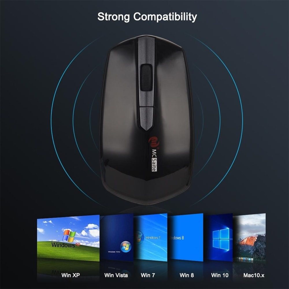 Wireless Mouse Adjustable Portable Button Optical Mouse