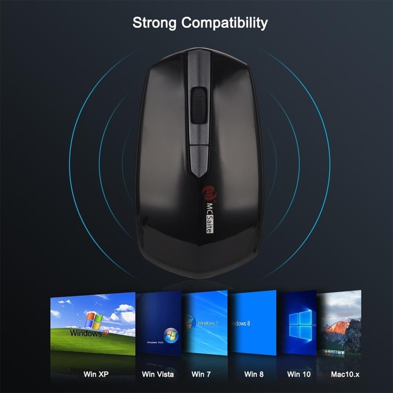 Wireless Mouse Adjustable Portable Button Optical Mouse