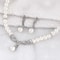 Bridal Pearl Necklace and Earrings Set Rhinestone Wedding Jewelry Set for Brides