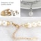 Bridal Pearl Necklace and Earrings Set Rhinestone Wedding Jewelry Set for Brides