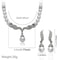Bridal Pearl Necklace and Earrings Set Rhinestone Wedding Jewelry Set for Brides