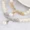 Bridal Pearl Necklace and Earrings Set Rhinestone Wedding Jewelry Set for Brides