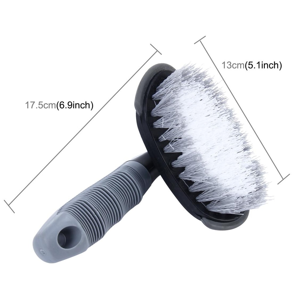 Car & Motorcycle Wheel Cleaning Brush for Tires & Rims Durable Car Wash Brush with Handle