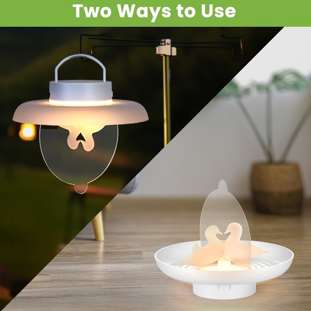 Mosquito Trap Indoor Outdoor Flea Trap Insect Catcher LED Light White