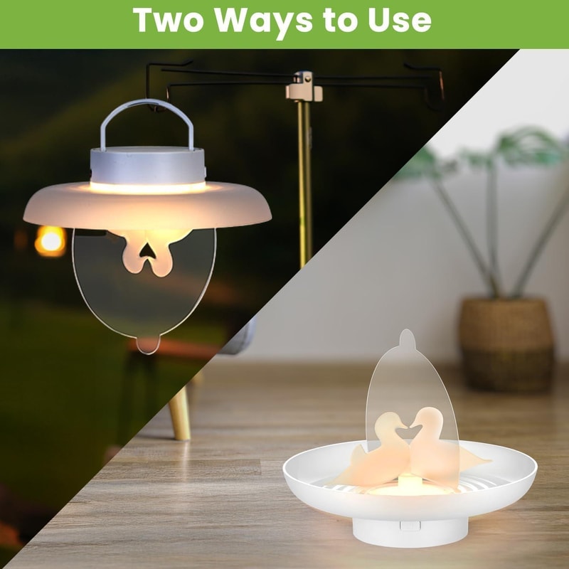 Mosquito Trap Indoor Outdoor Flea Trap Insect Catcher LED Light White