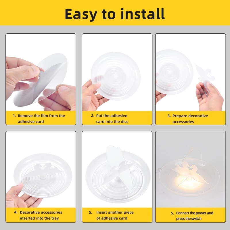Mosquito Trap Indoor Outdoor Flea Trap Insect Catcher LED Light White