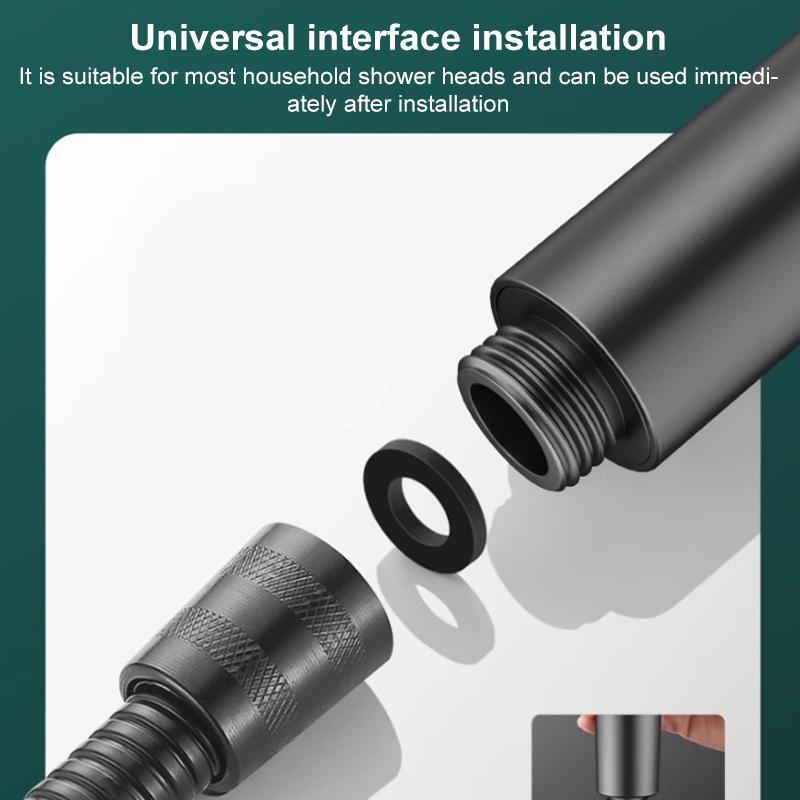 Pressurized Handheld Shower Head with Pause Button High Pressure Water Saving Titanium Gray