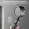 Three Setting Adjustable Pressurized Water Saving Shower Head with Stop Button Titanium Gray
