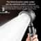 Three Setting Adjustable Pressurized Water Saving Shower Head with Stop Button Titanium Gray