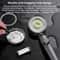 Three Setting Adjustable Pressurized Water Saving Shower Head with Stop Button Titanium Gray