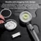 Three Setting Adjustable Pressurized Water Saving Shower Head with Stop Button Titanium Gray
