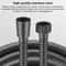 Three Setting Adjustable Pressurized Water Saving Shower Head with Stop Button Titanium Gray