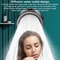 Three Setting Adjustable Pressurized Water Saving Shower Head with Stop Button Titanium Gray