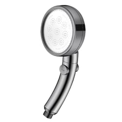 dual use high pressure handheld & overhead shower head metal gray