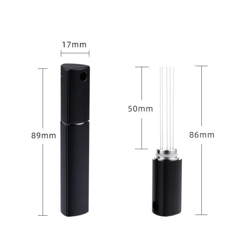 Triangular Mini Espresso WDT Coffee Needle Tool Black