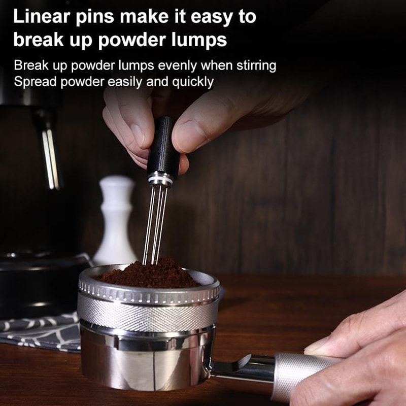 Triangular Mini Espresso WDT Coffee Needle Tool Black