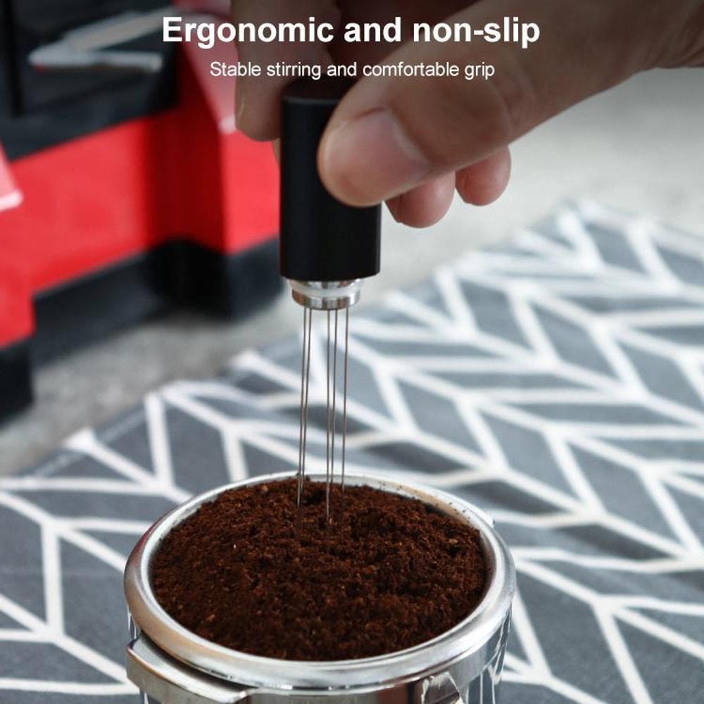 Triangular Mini Espresso WDT Coffee Needle Tool Black