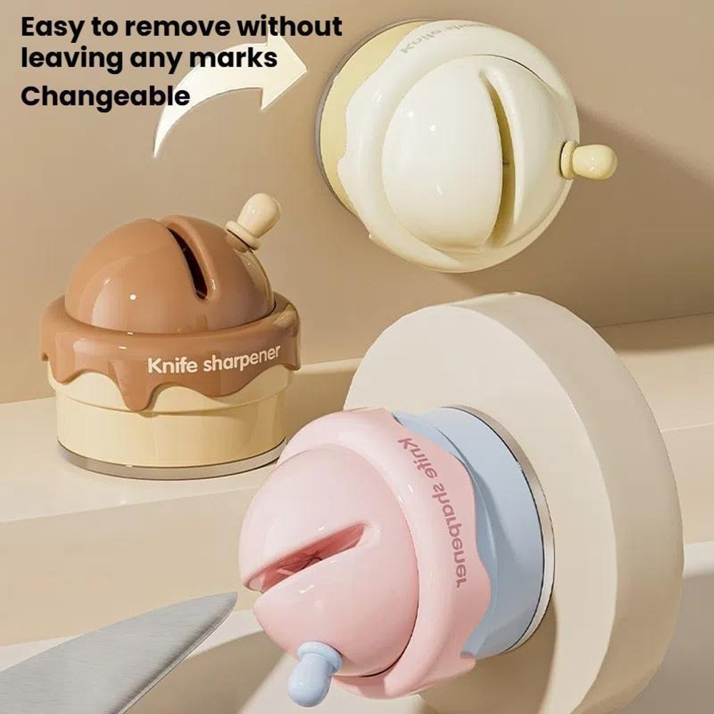 ProGrip Suction Knife Sharpener for Kitchen Knives & Scissors Quick Edge Tool