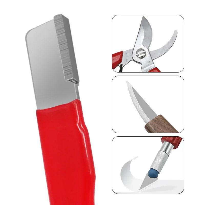 Portable Carbide Garden Scissors Sharpener Knife Sharpener Tool for Pruning Shears