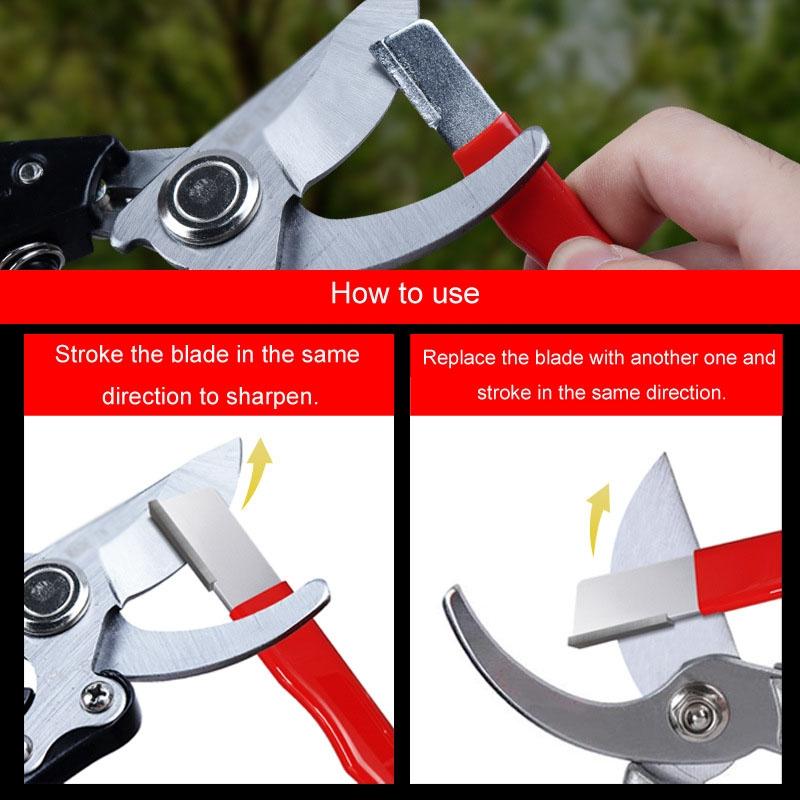 Portable Carbide Garden Scissors Sharpener Knife Sharpener Tool for Pruning Shears