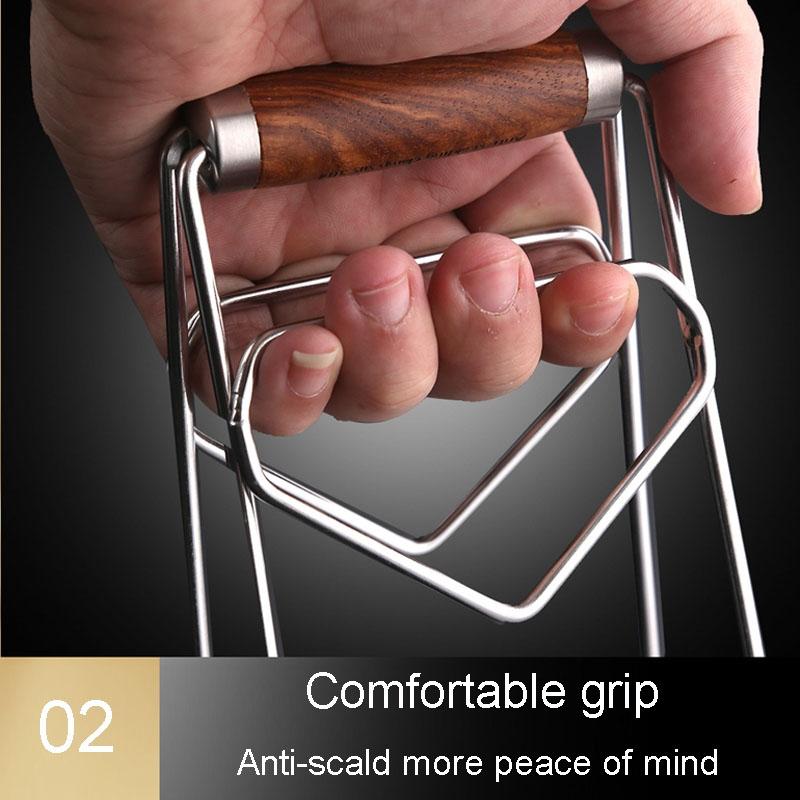 Kacheeg Stainless Steel Anti-Scald Clip Kitchen Anti-Slip Bowl And Plate Lifter, Style: Plate Lifter