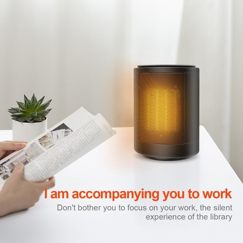 Cylindrical Ceramic Space Heater Quick Heat Mini Electric Heater Portable Indoor Warmer