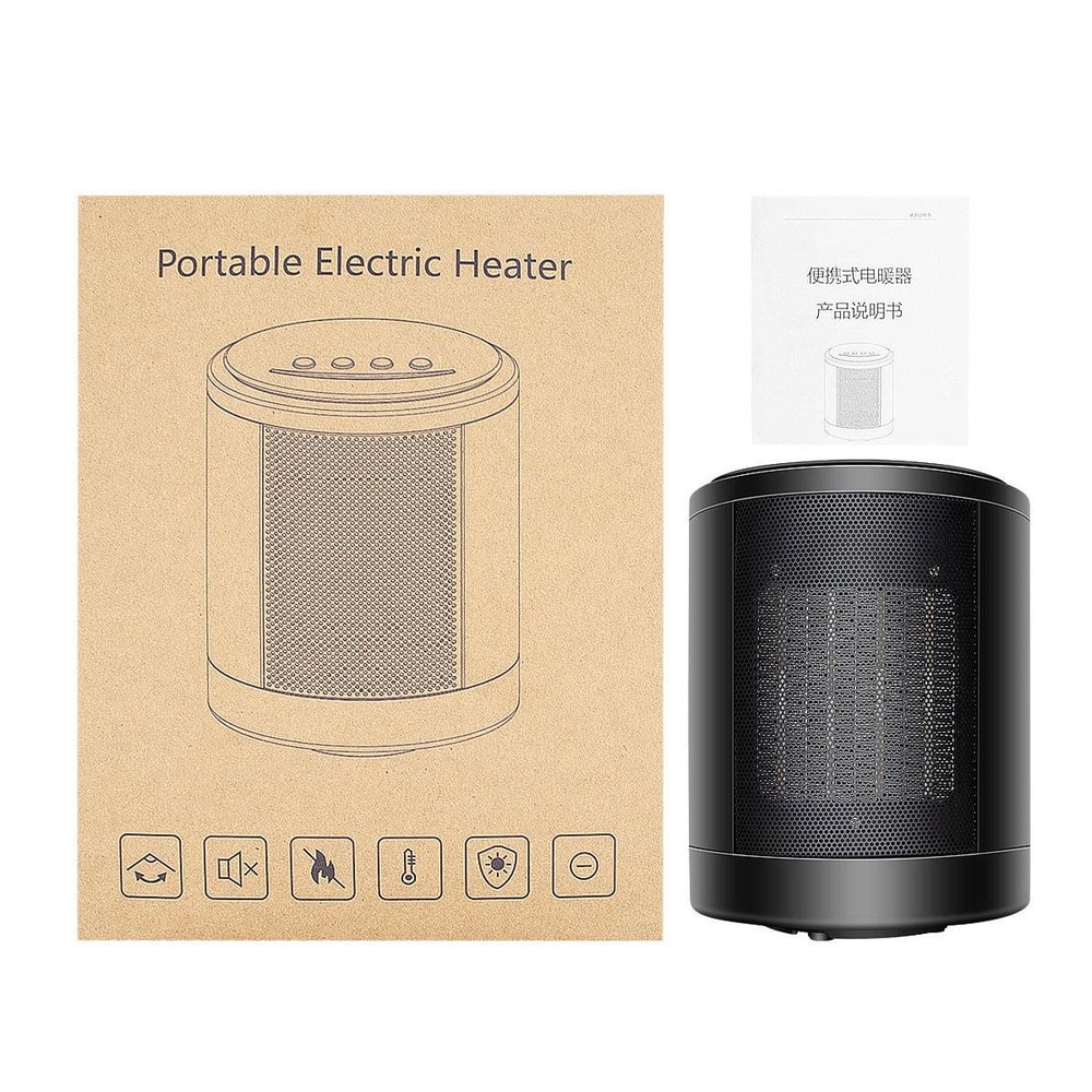 Cylindrical Ceramic Space Heater Quick Heat Mini Electric Heater Portable Indoor Warmer