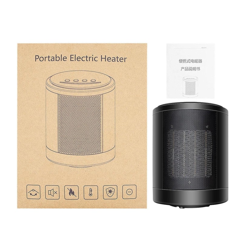 Cylindrical Ceramic Space Heater Quick Heat Mini Electric Heater Portable Indoor Warmer