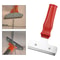 Heavy Duty Iron Head Glass Window & Tile Floor Scraper Cleaner Tool for Paint, Ice & Wall Cleaning (Red)