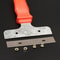 Heavy Duty Iron Head Glass Window & Tile Floor Scraper Cleaner Tool for Paint, Ice & Wall Cleaning (Red)