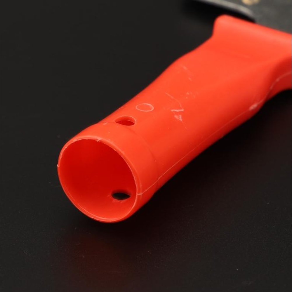 Heavy Duty Iron Head Glass Window & Tile Floor Scraper Cleaner Tool for Paint, Ice & Wall Cleaning (Red)