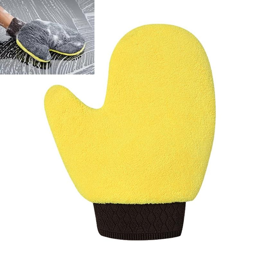 Soft Coral Fleece Car & Motorcycle Cleaning Gloves Scratch-Free Wash Mitt for Detailing